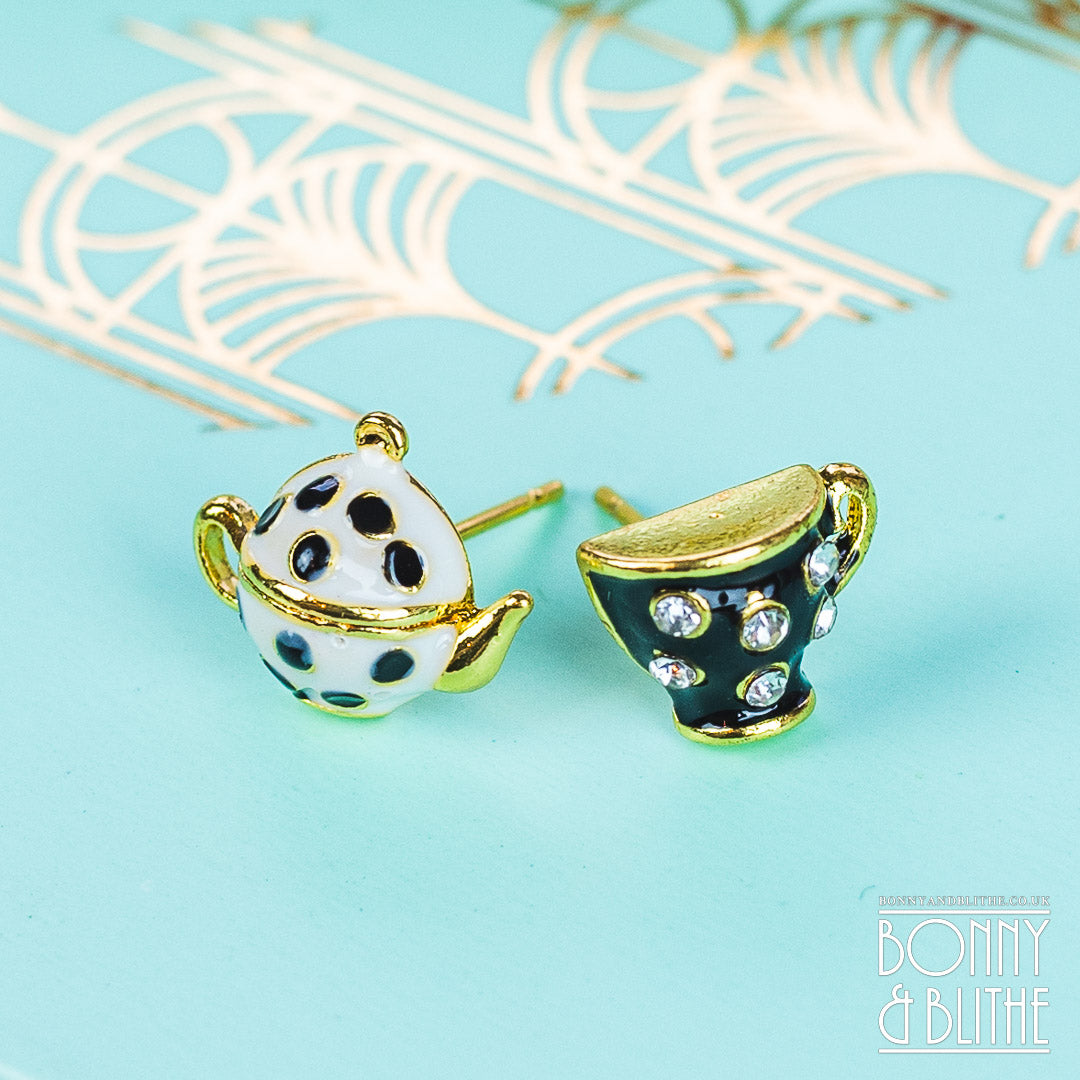 Teacup earrings sale